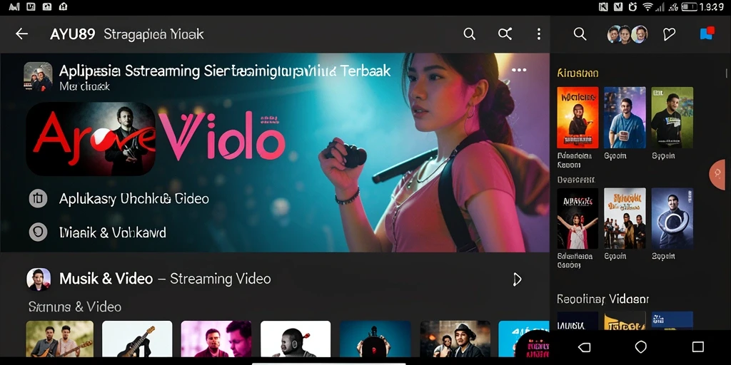 Antarmuka AYU89 yang ramah pengguna untuk Streaming Video.
