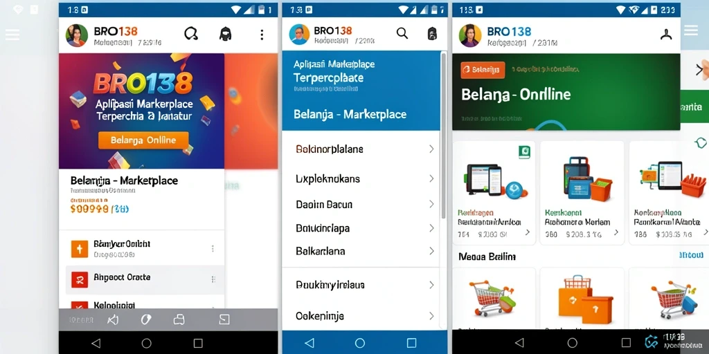 Tampilan antarmuka aplikasi BRO138 yang sederhana dan menarik.