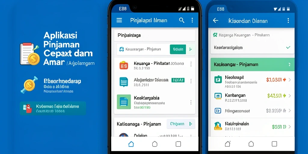 Tampilan antarmuka aplikasi E88 untuk pengajuan pinjaman yang mudah.