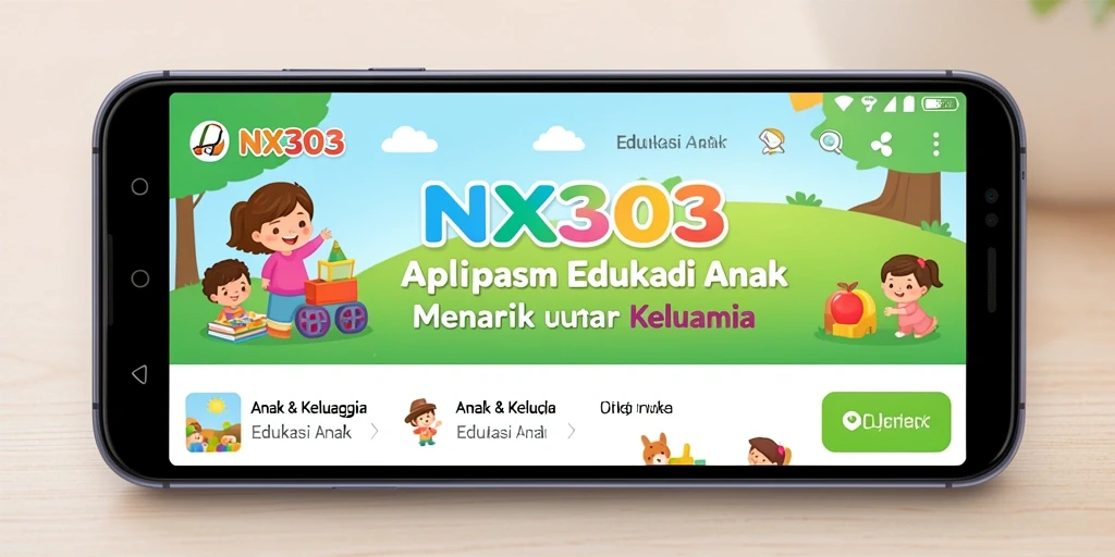 Tampilan antarmuka NX303 yang ramah anak untuk pembelajaran.