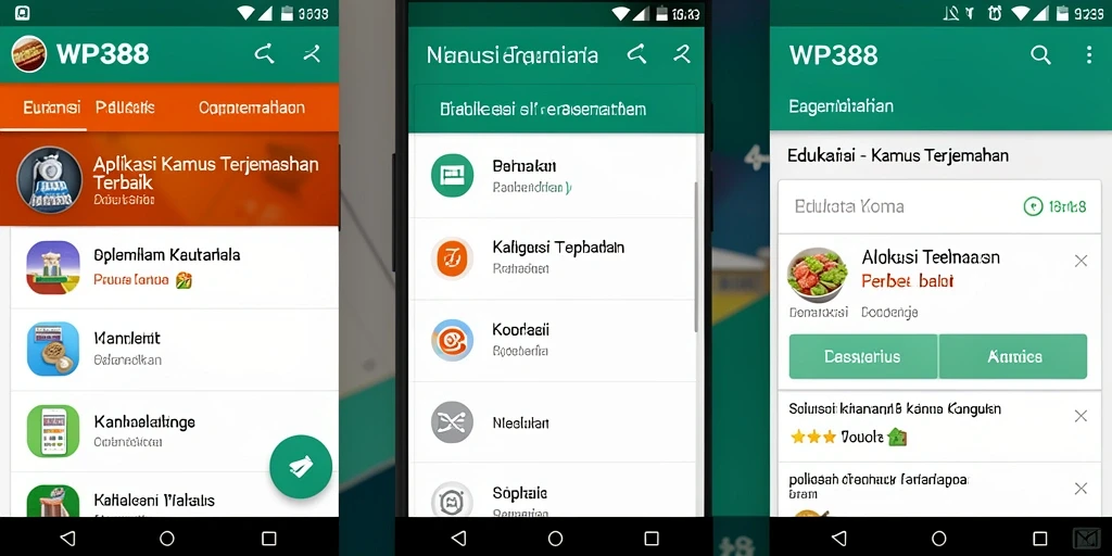 Antarmuka utama WP888 menampilkan fungsi Kamus Terjemahan yang intuitif.